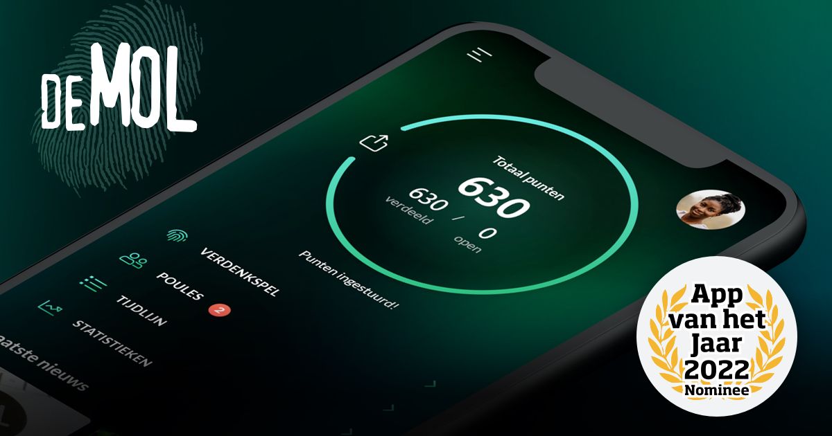 De Wie is de Mol? app is genomineerd voor App van het jaar 2022! | Wie ...